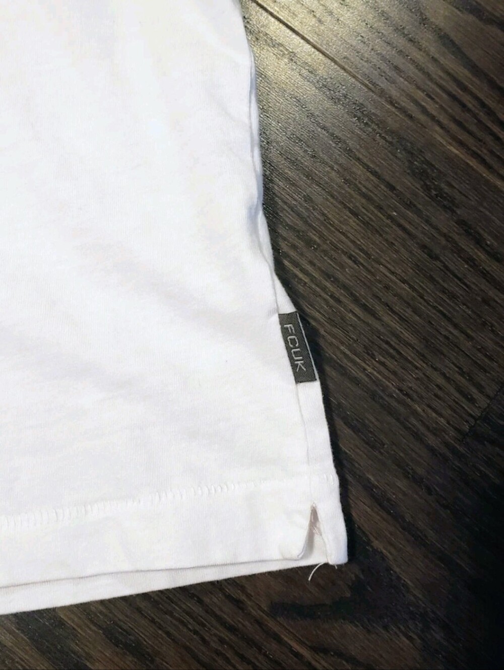 French Connection White Script-Logo Crewneck T-Shirt - Men FCUK T- SHIRT - Picture 7 of 7